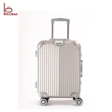 PC Travel Suitcase Aluminum Luggage Trolley Suitcase Case